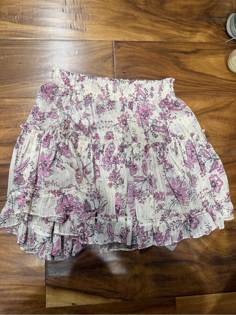 Misa Marion pink floral skirt.